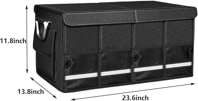 Collapsible Multi Compartment Car Trunk Organizer,SUV Trunk Organizer, suitable for Car Accessories Interior for Women and Men (JB-06)