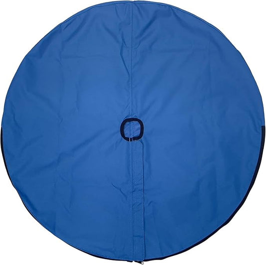 SavvyCraft Waterproof Boat Steering Wheel Covers, Heavy Duty Solution-Dyed 600D Fade-Resistant UV Protection Sailboat Yacht Marine Steering Wheel Protector Case, Vecro and Zipper Closure Blue 26"