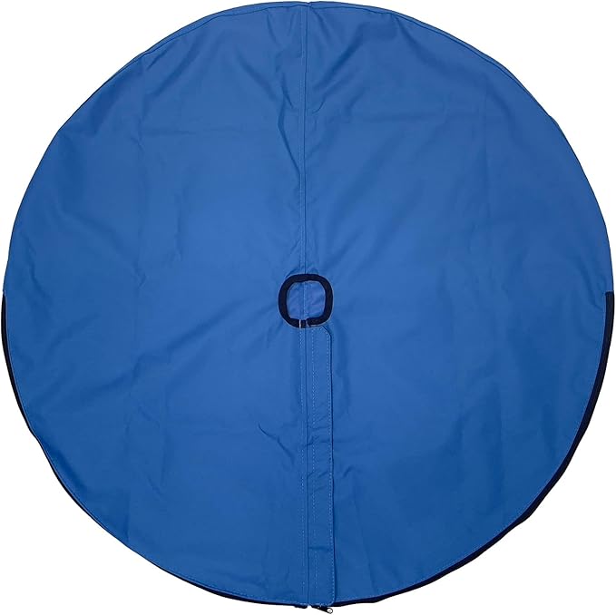 SavvyCraft Waterproof Boat Steering Wheel Covers, Heavy Duty Solution-Dyed 600D Fade-Resistant UV Protection Sailboat Yacht Marine Steering Wheel Protector Case, Vecro and Zipper Closure Blue 36"