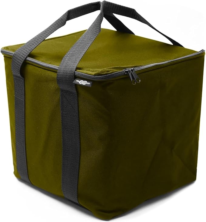 Thermal Cooler for Car Trunk – Insulated Bag for Camping, Road Trips, Groceries, Leak-Resistant, Fits Modular Organizers – Military Green