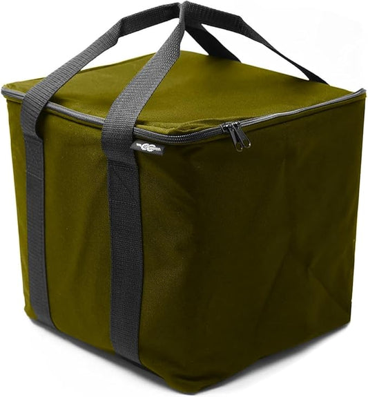 Thermal Cooler for Car Trunk – Insulated Bag for Camping, Road Trips, Groceries, Leak-Resistant, Fits Modular Organizers – Military Green