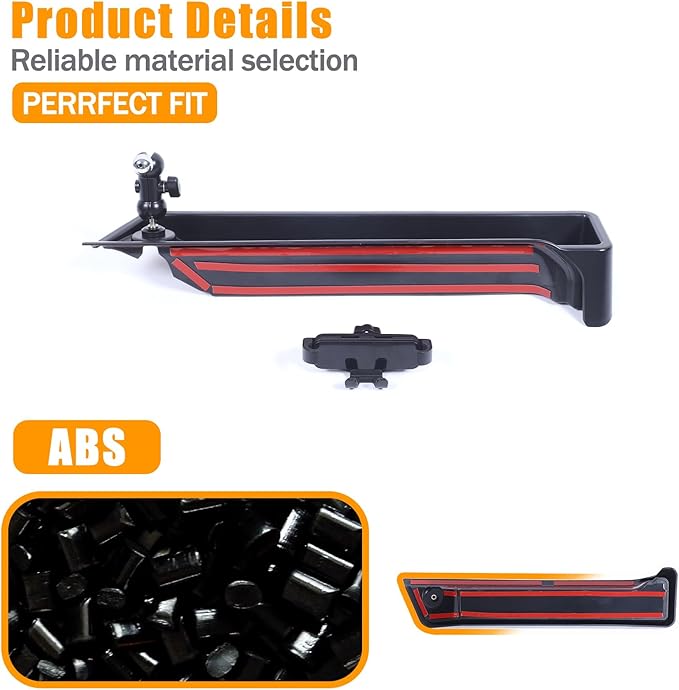 LLKUANG Center Console Dash Organizer Tray Compatible with Toyota Land Cruiser 250 Prado 2024 2025+ Navigation Screen Rear Insert Auxiliary Storage Box,Phone Holder Accessories (Style B)