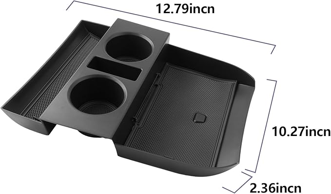 2025 Palisade Lower Organizer Tray for 2020 2021 2022 2023 2024 2025 Hyundai Palisade SE/SEL/XRT/Limited/Calligraphy Under Armrest Organizer Insert Storage Tray w/Cup Holder 2025 Palisade Accessories