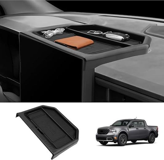 LUWU for 2025 2026 Maverick Dashboard Storage Tray 2026 Maverick XL/XLT/Larita/Tremor/Lobo 12.3-inch Behind Screen Organizer Center Console Display Box Dash Tray Maverick 2026 (Only for 12.3" Screen)