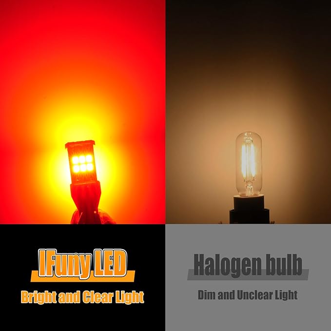 912 921 LED Bulb for Backup Reverse Lights, 2835 15-SMD Chipsets Error Free 300% Super Bright 906 922 W16W T15 LED Lights - (Pack of 2, Red)