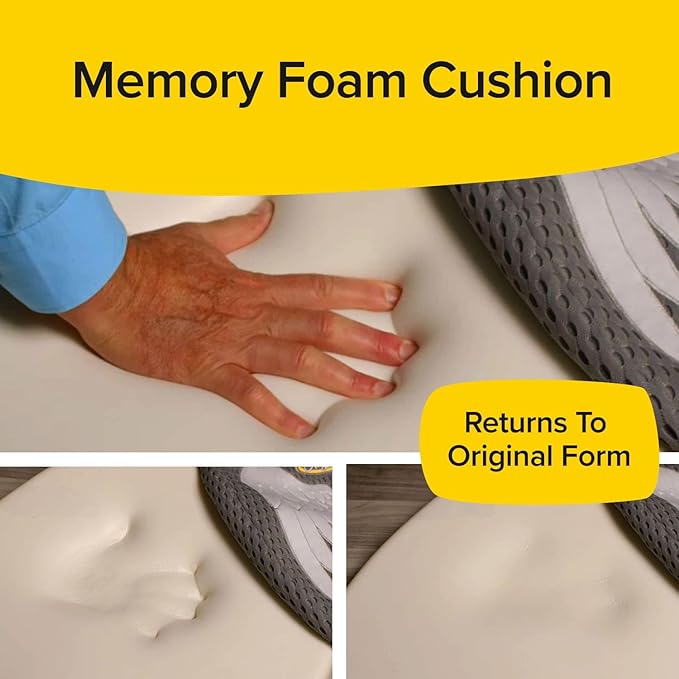 Auto Cushion with Memory Foam, AS-SEEN-ON-TV, Advanced Lumbar Helps Relieve Pressure Points, Molds to Any Body, Drive in Heavenly Comfort in Any Vehicle, Breathable, Washable Cover