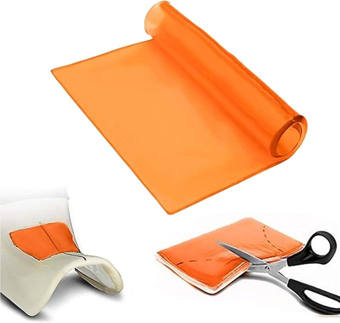 Motorcycle Seat Gel Pad Motorbike Seat Cushionn Shock Absorption Mats Reduce Fatigue Comfortable Soft Cooling Cushion DIY Office Chair Car Seat PadOrange(25 x 22 x 1cm)