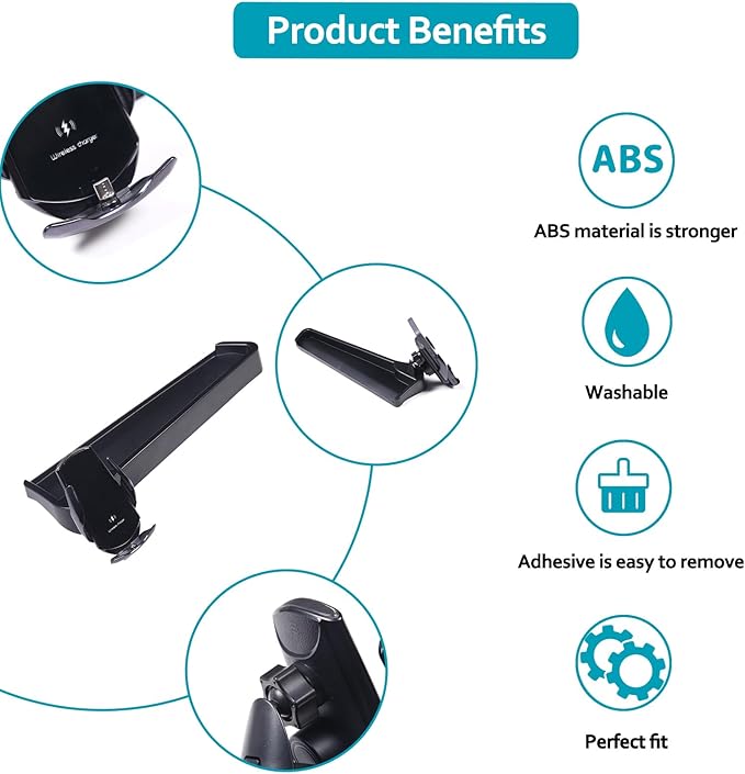 CHEAYAR Dashboard Storage Box for Ford Maverick 2022, ABS Dash Panel Tray Organizer with Phone Holder, Wireless Charging, Waterproof, 1 PCS