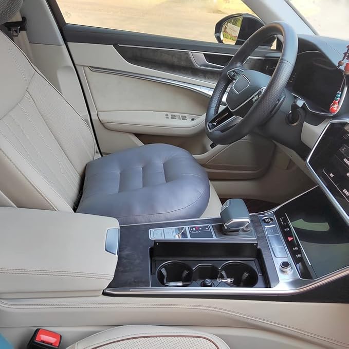 Adult Booster Seat Cushion/Car Seat Cushions for ShortPeople/Effectively Increase The Field of View by 12cm/4.7in,Back Fatigue Relief Adult Booster Chair Cushion Angle Lift Big Seat Cushion/Grey