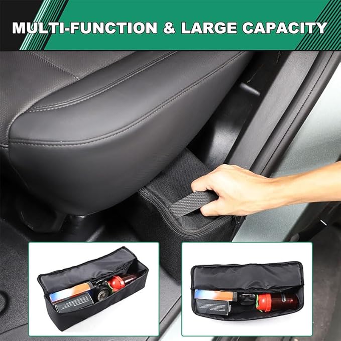 Under Seat Organizer for Hummer EV Accessories Backseat Rear Hidden Under Seat Storage Bags Portable Waterproof Foldable Storage Tool with Handle for Hummer EV SUV 2024 2025 2026