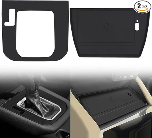 Center Console Wireless Charging Protective Mat and Center Console Cover Black fits for 2025 2026 Forester Accessories Inserts Liner Anti-Slip Anti-Dust Waterproof Mats