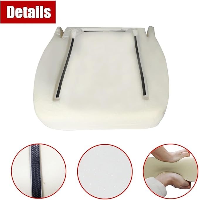 Priprilod Driver or Passenger Side Bottom Seat Cover & Lower Pad Foam Cushion Compatible with Chevy Express GMC Savana 1500 2500 3500 2003 2004 2005 2006 2007 2008 2009 2010 2011 2012 2013 2014