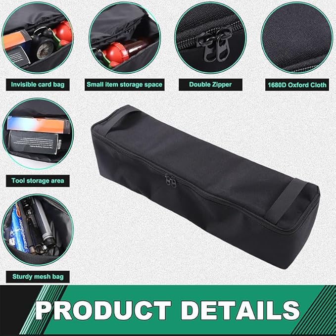 Under Seat Organizer for Hummer EV Accessories Backseat Rear Hidden Under Seat Storage Bags Portable Waterproof Foldable Storage Tool with Handle for Hummer EV SUV 2024 2025 2026