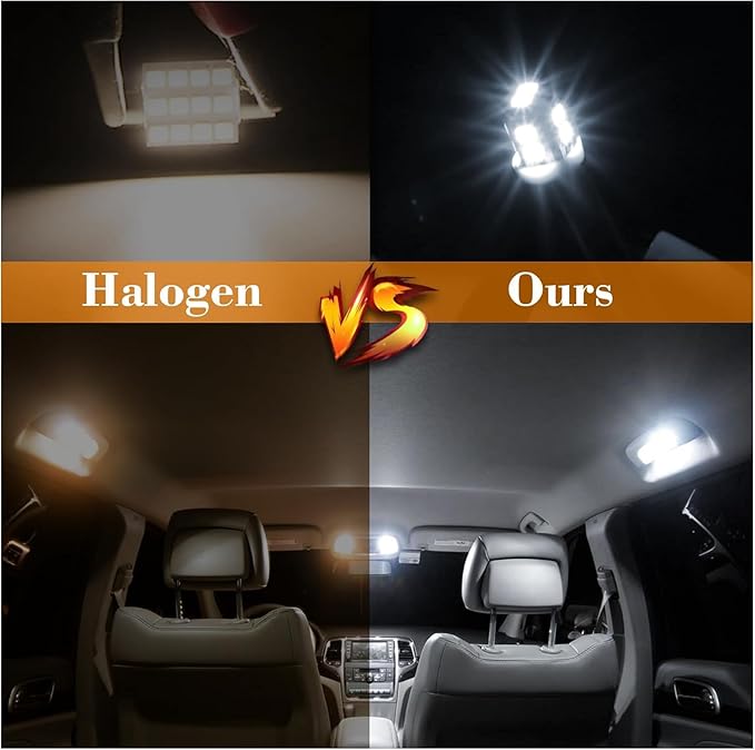 24 Pieces Dome Light LED Car Interior Bulb Kit Set 194 T10 DE3175 578 31mm 42mm Bulbs Interior Replacement Lights for Car Map License Plate Door Side Marker Cornering Trunk Light - Cool White