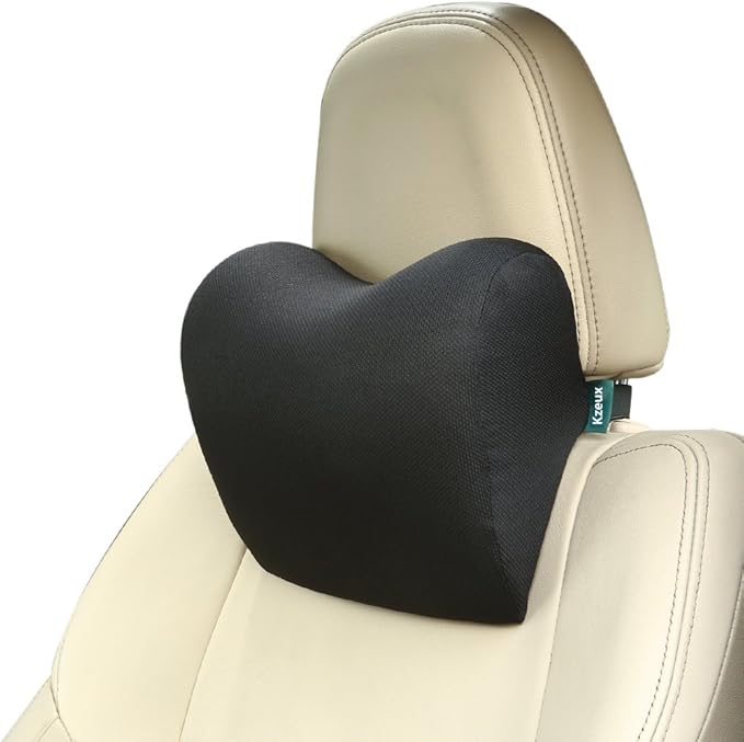 Car Neck Pillow - Memory Foam Cervical Relief Cushion, Headrest Support for Pain, Black