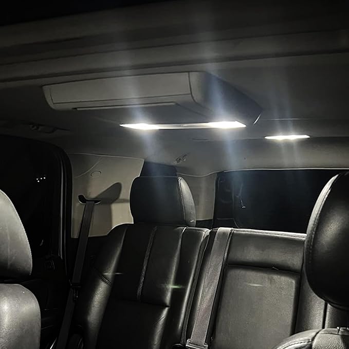 15Pcs Car Interior Lights: Super Bright Bulbs 6000K White LED for 2007 2008 2009 2010 2011 2012 2013 2014 Chevy Tahoe/Suburban Lighting Package Kit Includes Light Accessories + Install Tool