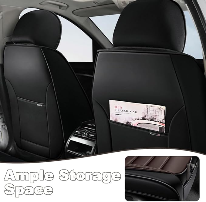 2 Seat Covers Fit for Acura ZDX 2024, Waterproof Premium Leather Automotive Accessories Seat Protectors Seat Cushions Wear-Resistant Car Seat Covers（Black&Coffee,Front Only）