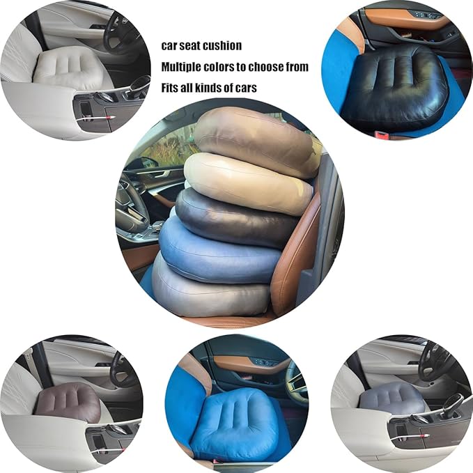 Adult Booster Seat for Car/Portable Booster Seat for Driver/Breathable Non-Slip Seat Cushions with Practical Handle for The Car, Office, Wheelchair, Broader Vision, 17.7"x15.7"x4.7"（Black）