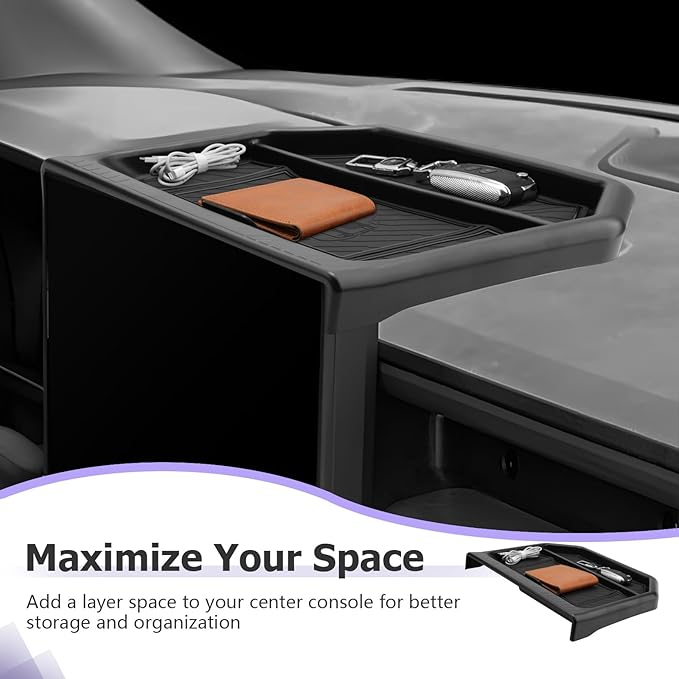 LUWU for 2025 2026 Maverick Dashboard Storage Tray 2026 Maverick XL/XLT/Larita/Tremor/Lobo 12.3-inch Behind Screen Organizer Center Console Display Box Dash Tray Maverick 2026 (Only for 12.3" Screen)