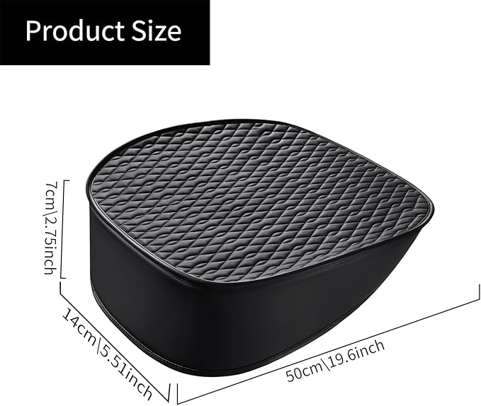 SanQing 2PCS Car Seat Cover Luxury Napa Leather Front Seat Covers for Tesla Model Y 2023-2024 Car Seat Bottom,Heavy Duty Seat Cushion Protector Without Backrest (Leather Black Front, Model Y)