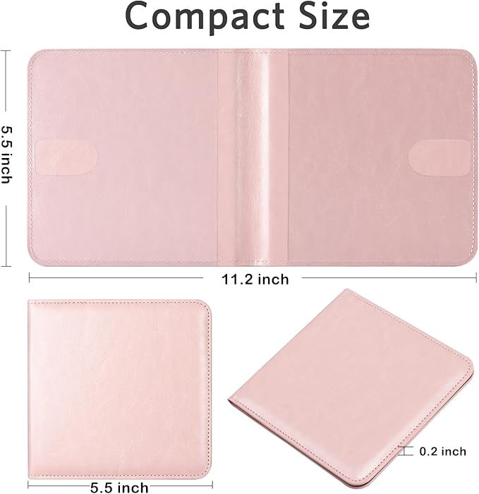 CoBak Car Registration and Insurance Holder - Small and Lightweight Vehicle Glove Box Car Organizer, Auto Truck Comparment Accessories Case for Essential Document, Driver License (Light Pink)