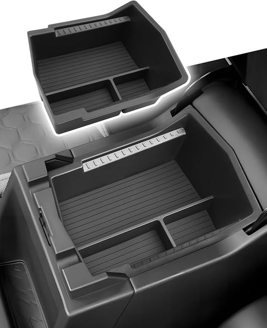 CDEFG 2025 2026 Forester Center Console Organizer Tray for Subaru Forester 2025 Accessories Armrest Storage Box Insert Arm Rest Tray (Base,Sport, Limited) - Black