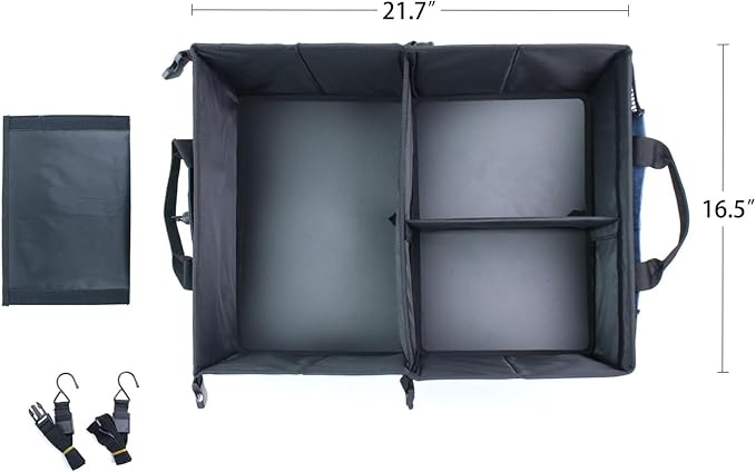 Seal Skin Covers Trunk Organizer for SUV, Car & Truck - Premium Heavy Duty and Collapsible with 3 Adjustable Sizes - Lightweight and Portable Storage Organizer - Easy to Use and Install in Any Vehicle