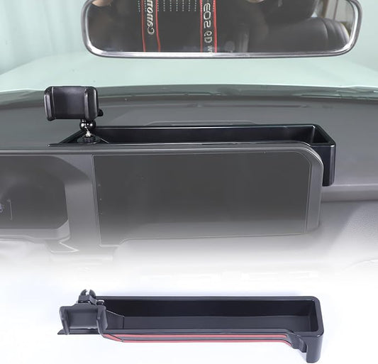 LLKUANG Center Console Dash Organizer Tray Compatible with Toyota Land Cruiser 250 Prado 2024 2025+ Navigation Screen Rear Insert Auxiliary Storage Box,Phone Holder Accessories (Style A)