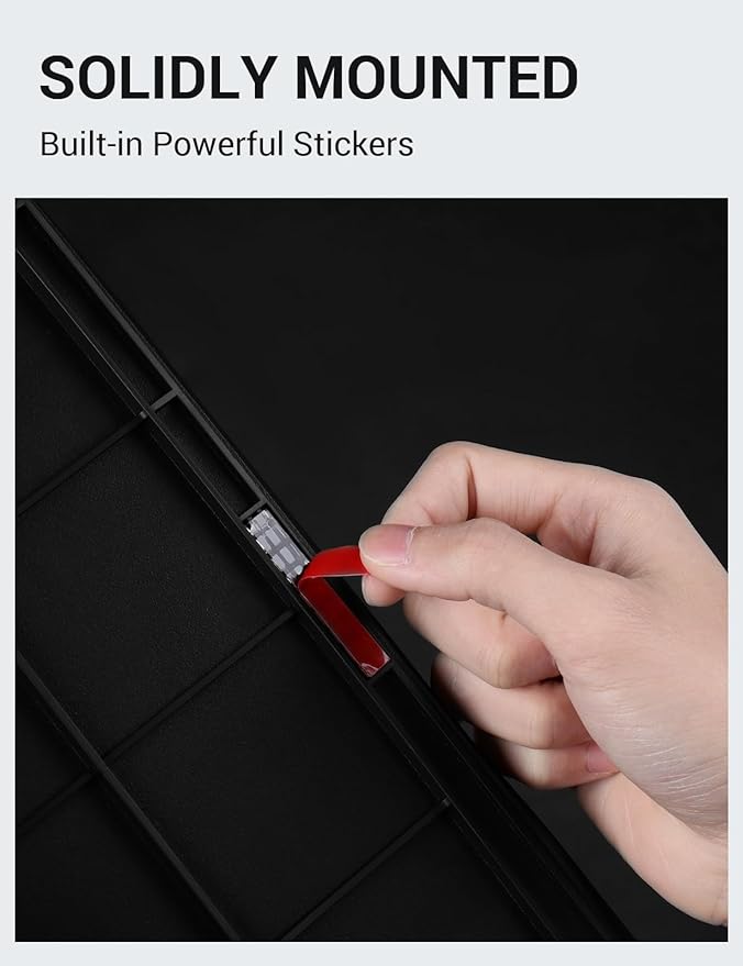 BASENOR 2026 Tesla Model Y/3 Center Console Behind Screen Storage, Dashboard Hidden Organizer, Tissue Holder for 2025 2026 Model Y Juniper 2024-2026 Model 3 Highland