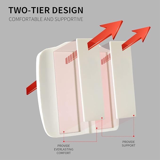 Car Memory Foam Heightening Seat Cushion for Short Drivers,Hip/Tailbone/Lower Back Pain Relief Driving Booster seat for Adults,for Truck,SUV,Office Chair,Wheelchair,etc.(Blue)