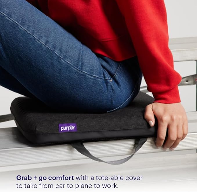 Purple Royal Seat Cushion - Seat Cushion for The Car Or Office Chair - Temperature Neutral Grid