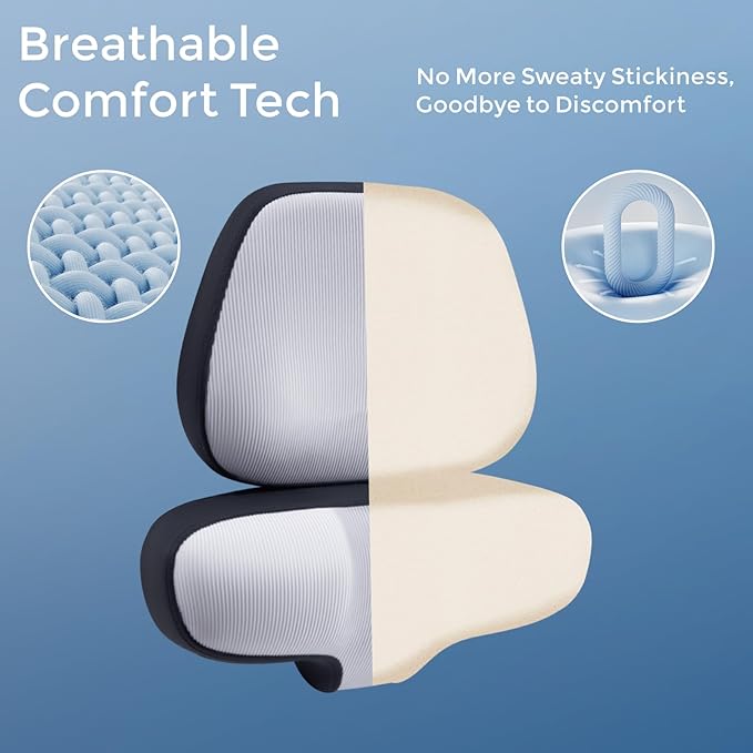 BEBAS Car Headrest Pillow for Neck Pain Relief with Adjustable Strap | Neck Pillow for Driving with Ergonomic Memory Foam | Head Neck Shoulder Trinity Support Design Car Rest Seat | Gray 1 Pack