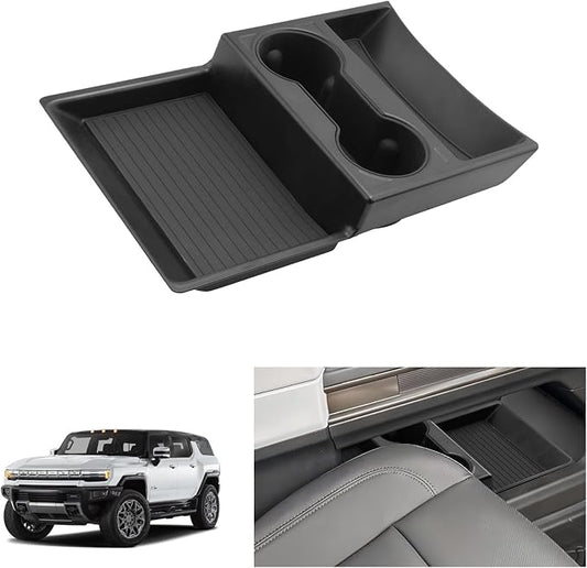 LUWU Lower Center Console Organizer Compatible with 2023 2024 2025 2026 GMC Hummer EV SUV Accessories 2025 2026 Hummer EV Pickup Armrest Console Organizer Armrest Lower Storage Tray
