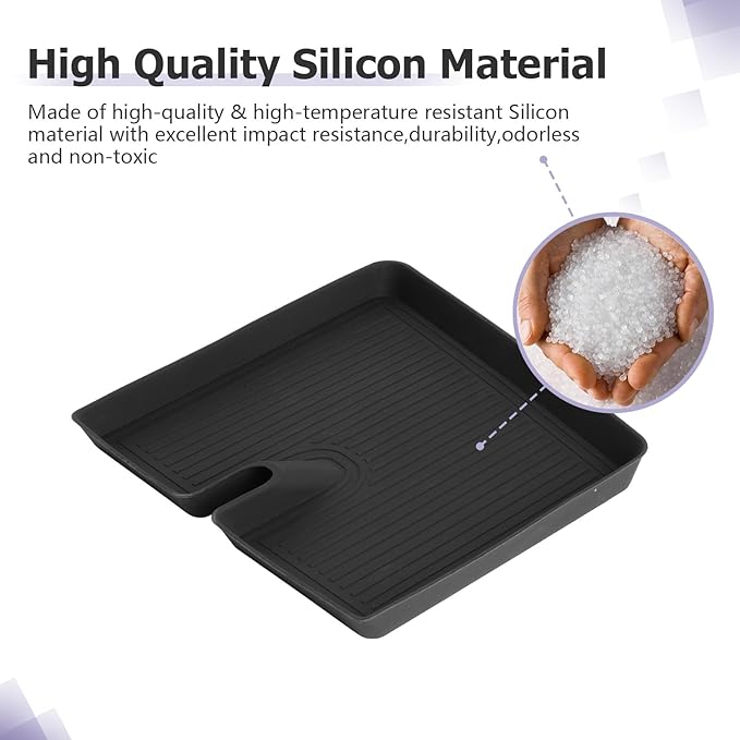 LUWU 2026 Charger Center Console Anti-Slip Mat Compatible with 2024 2025 2026 Charger Daytona R/T Scat Pack Accessories Silicone Protective Pad Liner Premium Protective Pad Phone Charger Liner Mat