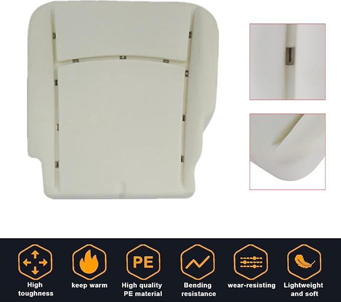 SecosAutoparts Driver & Passenger Side Bottom & Foam Cushion Replacement Perforated Leather Seat Covers Tan Fit for Dodge Ram 2500 3500 4500 5500 2009 2010 2011 2012