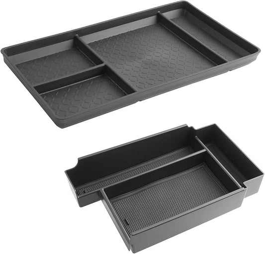 LUWU for 2025 2026 Pathfinder Center Console Tray Set 2022 2023 2024 2025 2026 Nissan Pathfinder SL/Platinum/Rock Creek Accessories Lower Storage Tray Armrest Console Organizer 2-Pack