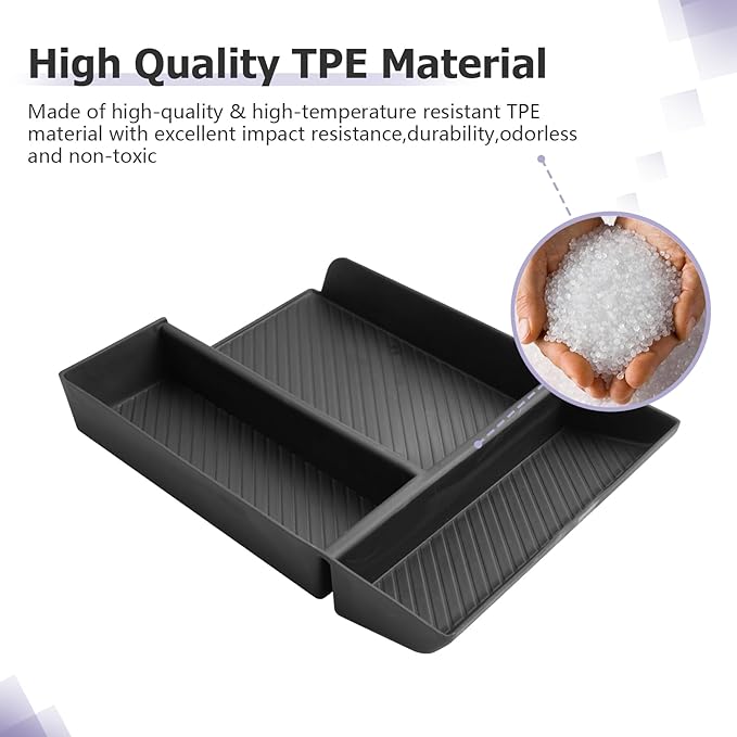 LUWU CX-90 2026 Accessories Compatible with Mazda CX90 2024 2025 2026 Center Console Organizer CX 90 Armrest Console Storage Box Insert Tray ABS Material Black Coin Container Black