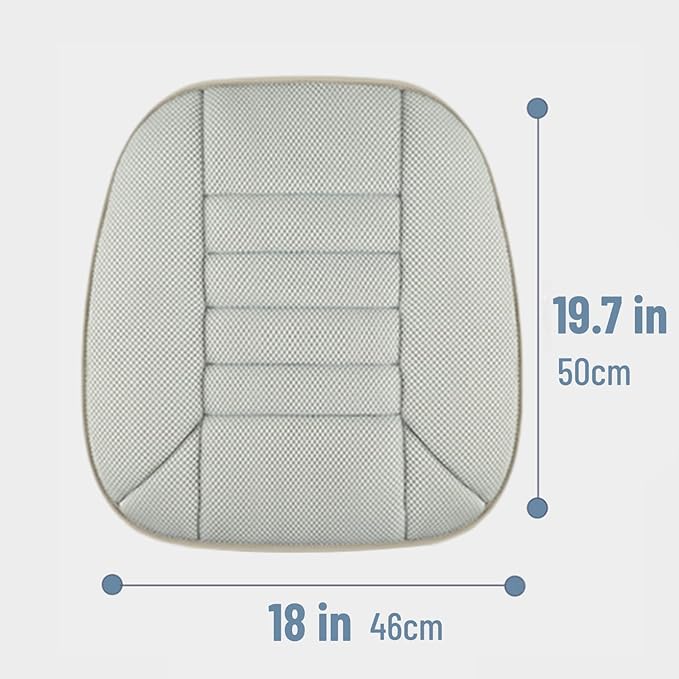 Mesh Car Seat Cushion for Driving, Summer Cooling Breathable 3D Air Car Seat Pad for SUV Pickup Truck Or Office Chair (Light Gray)