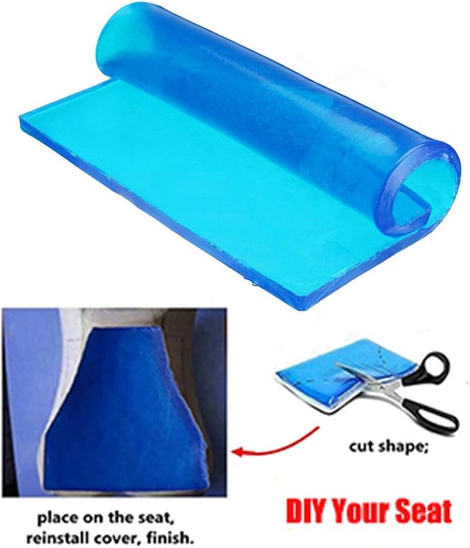 Motorcycle Seat Gel Pad Car Driver/Passenger Seat Cushion Shock Absorption Mat Comfort Soft DIY Seat Pad Cooling Office Chair Seat Cushion Accessories (30 x30 x 2cm)