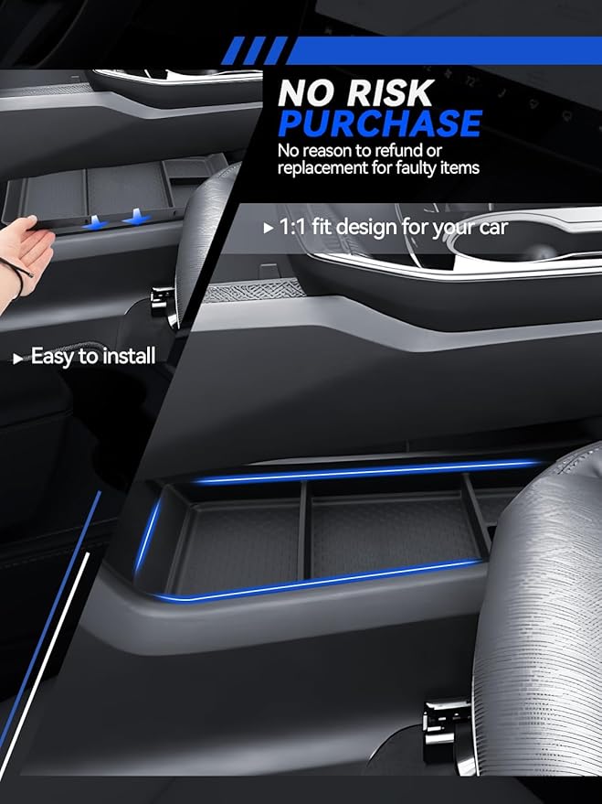 2 Layer for Chevy Equinox Center Console Organizer Chevrolet Equinox 2025 2026 (LT/ACTIV/RS) Accessories Armrest Tray Middle Storage Box Insert Container Durable ABS Plastic