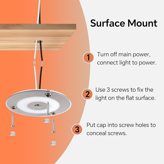 12V Ceiling Dome Light, 4.75 Inch 400LM Dimmable Interior Light for RV Boat Camper Van Travel Trailer Truck Fifth Wheel Interior Lighting, Blue NightLight & Touch Switch(Cool White)