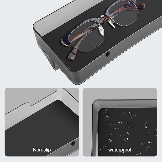 for Tesla Model 3 2026 Upgrade Behind Screen Storage Box Dashboard Organizer Tray Non-Slip Sunglass Holder Tissue Holders for 2024-2026 Tesla Model 3 and 2025-2026 Model Y Juniper