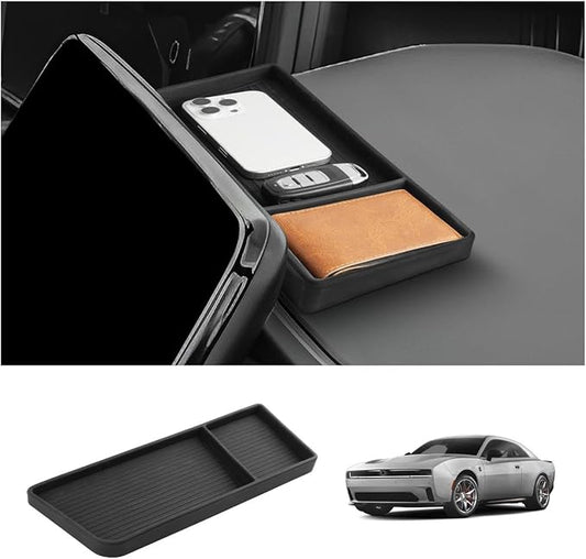 LUWU for 2025 Charger Dashboard Storage Tray 2024 2025 2026 Charger Daytona R/T Scat Pack 12.3-inch Behind Screen Organizer Center Console Display Box Dash Tray Charger 2026 (Only for 12.3" Screen)