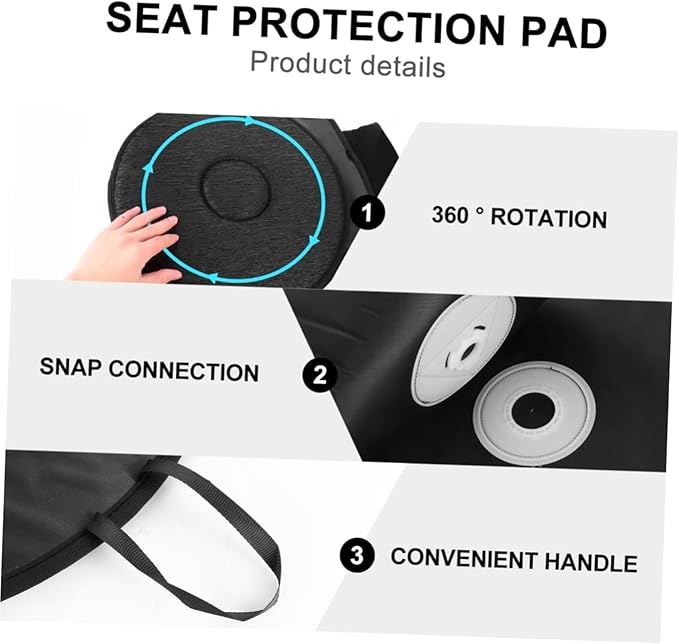 360° Rotating Seat Cushion 2024 New for Car Rotating Seat Cushion 360 Degrees Elderly Support Non Slip Cushion Swivel Seat Cushion 360 Degree Easy Turn Rotating Seat Cushion Pad for Elderly (A-White)