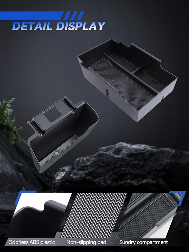 2-Pack for Crosstrek Center Console Organizer& Middle Console Glove Tray 2024 2025 Subaru Crosstrek (Premium/Sport/Limited/Wilderness) Accessories Armrest Tray Middle Storage Box