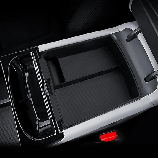 for Tucson Center Console Organizer Double-Layer 2025-2026 Hyundai Tucson(Limited) & Tucson Hybrid & Tucson Plug-in Hybrid Accessories Armrest Tray-ONLY Fit Tucson with Electronic Shift