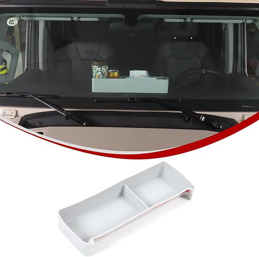 Center Console Dash Organizer for INEOS Grenadier 2020-2025 Accessories, Dashboard Organizer Tray, Navigation Screen Rear Stroage Tray, Dash Panel Insert Behind Screen Silicone Stroage Pallet (Grey)