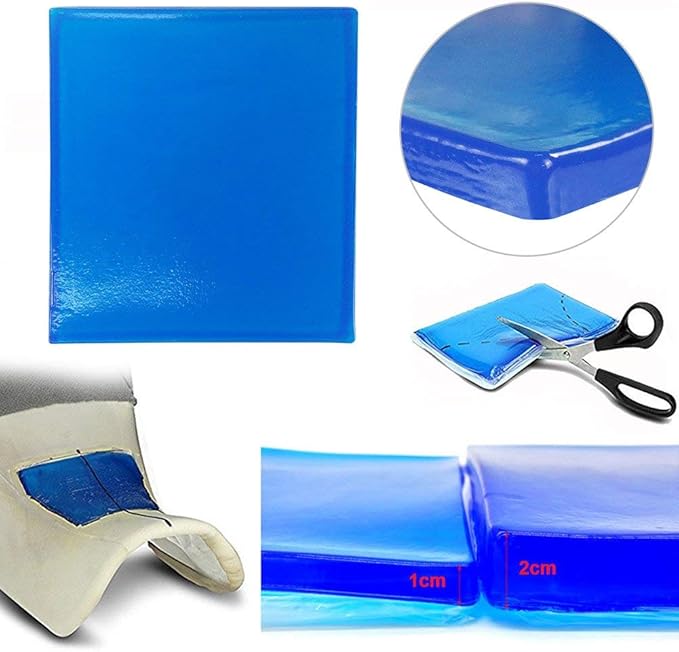 Motorcycle Seat Gel Pad Driver/Passenger Car Seat Cushion Shock Absorption Mat Reduce Fatigue Comfortable Soft Pad DIY Seat Pad Cooling Cushion Motorcycle Seat Foam (25 x 25 x 1cm)