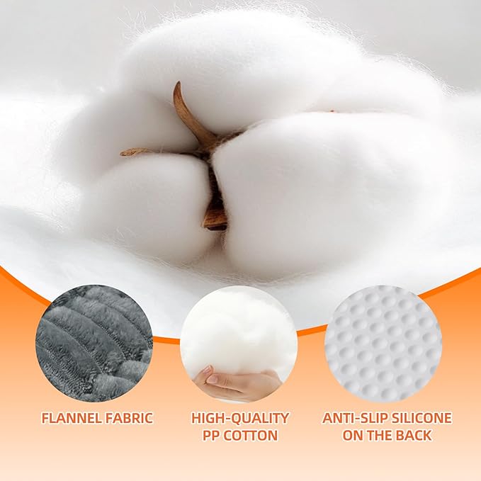 Backseat Pet Bed Mat, Deluxe Dog Seat Covers,Truck Plaid Dog Bed for Car Back Seat, Non-Slip Travel Pet Mat, Back seat Extenders for Car/SUV (for L-Grey)