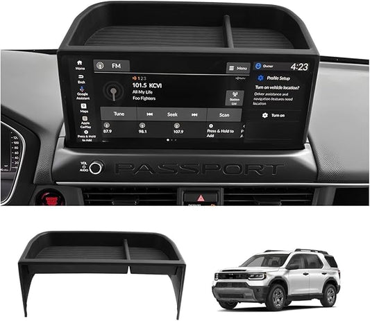 LUWU Dashboard Storage Tray Compatible with 2026 Honda Passport 12.3-inch Behind Screen Organizer Center Console Display Box Dash Tray Passport 2026 Accessories (Only for 12.3" Screen)
